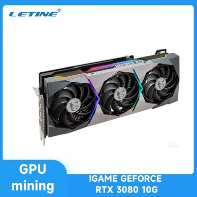 Explotación minera Rig Graphics Card de Graphic Card IGAME GEFORCE RTX 3080 10G ZEC LTC etc del minero de LETINE