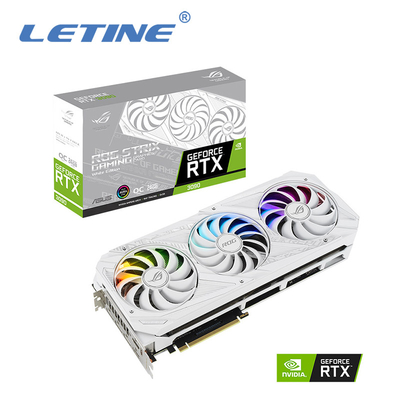 Alta tarjeta gráfica de Hashrate ROG-STRIX-RTX3090-O24G-WHITE con 24GB GDDR6X 1890 megaciclos de overclock de la ayuda