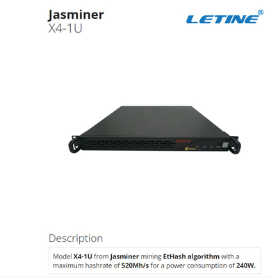 Minero 1200W 520Mh/S X4-1U de Jas de la rafadora de ETH
