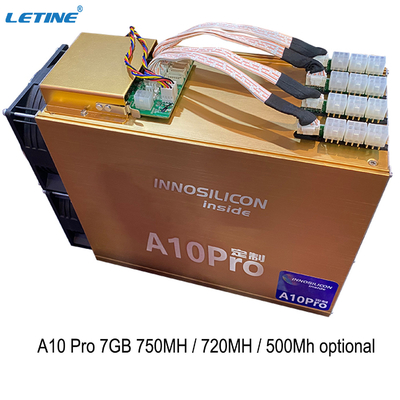 Minero With Power Supply de Innosilicon A10pro 7GB 750MH 720MH 500Mh Eth del minero de Ethereum Asic de la segunda mano