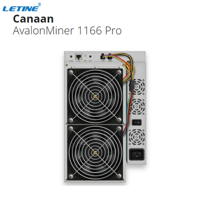 Interfaz Crypto de Ethernet del Th 3400W de Canaan Avalon 1166pro 81 del minero de SHA 256 BTC