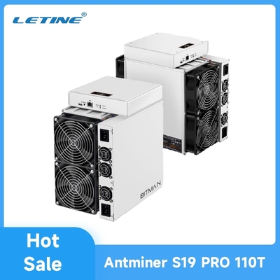 Favorable 110t 3250W Btc minero de Aisc de la explotación minera de Letine Bitmain Asic Antminer S19