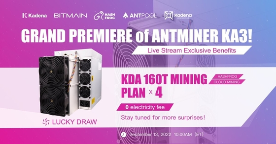 Nueva rafadora superior del minero KA-3 3154W Kadena de Bitmain Antminer KA3 166T KDA KD6 KD máxima