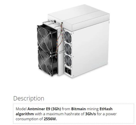 Rentabilidad EtHash ETH etc del antminer e9 del bitmain de Bitmain Asic Antminer E9 3Gh/S 2556W la mayoría del asics rentable