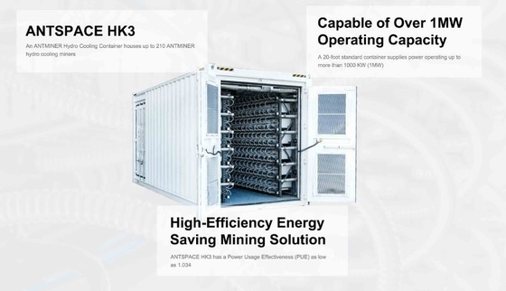 ANTSPACE HK3 puede poner 210 hidráulica de las unidades S19. Minero de la serie del bimain ANTSPACE HK3