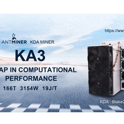 Rafadora de KA3 166T 3154W Bitmain Asic Antminer KDA KA3 166T LETINE