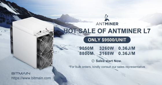DOGE LTC L7 9050M Máquina de minero Asic Bitmain Antminer L7 9050M 9300M 9500M