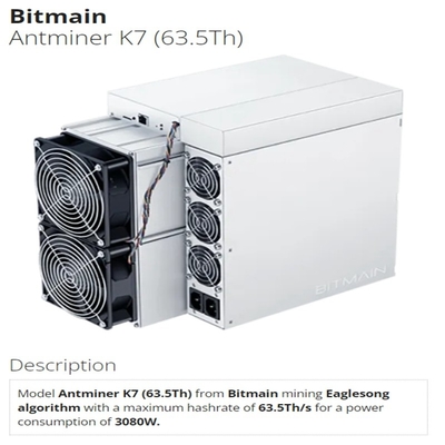 BM común K3 Goldshell KD del iBelink del minero del minero 63.5th/s Ckb de Antminer K7 del minero de Bitmain Asic máximo