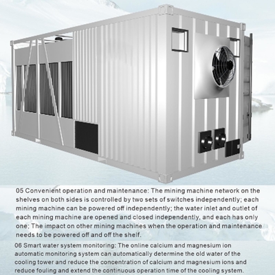 minero hidráulico Container de la refrigeración por agua del envase de 235kw Bitmain Antminer