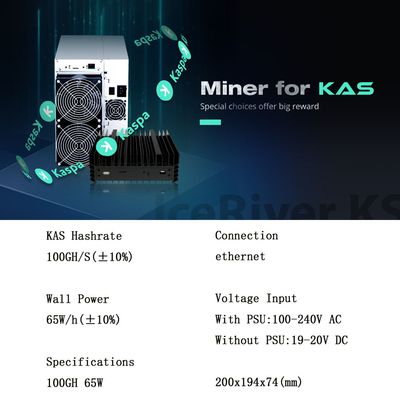 Minero Antminer KS3 KAS Rig Miner Power 3188W de Iceriver KS1 KS2 Kaspa Asic