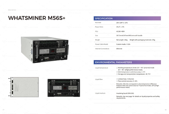 Refrigeración por agua de enfriamiento hidráulica de MicroBT Whatsminer M56s 194t 222t M53s++ 22j/T