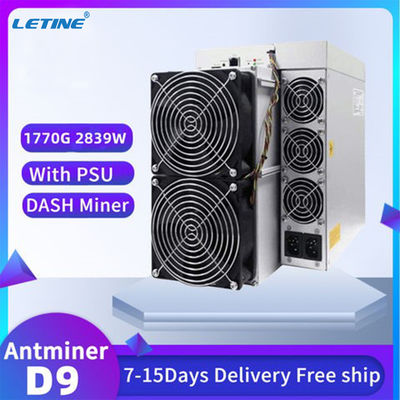 Popular Dash Miner Bitmain Antminer D9 1770Gh/S 2839W X11 Algoritmo Dash Mining Machine Antminer D7 1286Gh/S D9 1770Gh/S