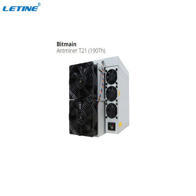 Antminer T21 Bitcoin Asic Miner BTC/BCH/BSV SHA256 Minero de refrigeración por aire 190T 3610W 19.0J/T