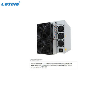 CE Bitmain Antminer T21 190Th SHA-256 Algoritmo Minería de Bitcoin Minero