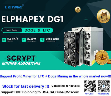 Nuevo Asic Miner Elphapex DG1 11G DG1+ 14G 14.4G LTC Doge Coin Miner Antminer L7 L9 17.6G LTC Miner