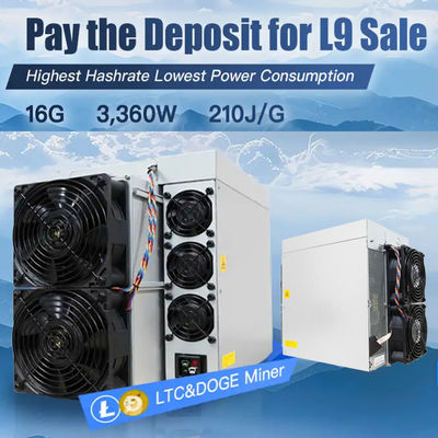 L9 16G LTC L7 8550M 9050M 9300M Bitmain Antminer L7 Miner 9500mh 9.5gh/s Nuevo minero de criptomonedas LTC