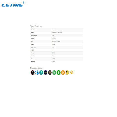Potente S21 XP 270T Refrigeración por aire Asic Bitcoin Blockchain Miner con 4 ventiladores