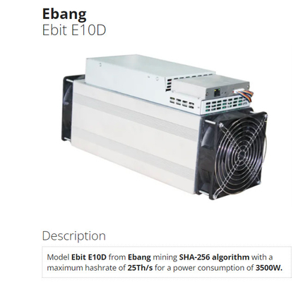 3500 interfaz 75db SHA-256 de Ethernet de Ebit E10D 25T del vatio