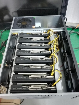 Aparejo de la explotación minera de M08S 8GPU que mina la caja minera 8gpu de la moneda del dogecoin XCH de ETH LTC