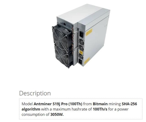 Favorable 100Th Bitmain Asic BTC minero común S19 100Th/s de la explotación minera SHA256 de Antminer S19j