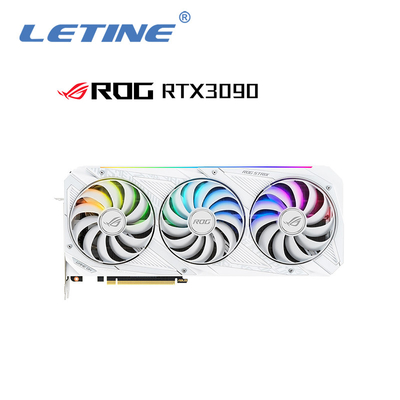 Alta tarjeta gráfica de Hashrate ROG-STRIX-RTX3090-O24G-WHITE con 24GB GDDR6X 1890 megaciclos de overclock de la ayuda