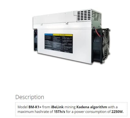 Algoritmo del minero BM-K1+ 15Th/S K1 Blake 2s-Kadena del iBeLink de CKB KDA