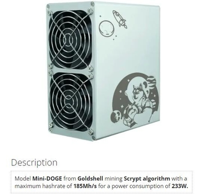 minero L7 L3+ Lt5 favorable 233W 35db de 185Mh/S LTC Goldshell Asic