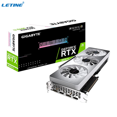 Tarjeta gráfica del rtx 3070 color plata de Vision OC 8G del Ti de GeForce RTX 3070 del GIGABYTE de Graphic Card del minero