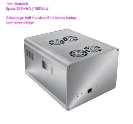 Minero de poco ruido del blockchain del diseño ETH etc de YM-200MINI 200MH 180Watt