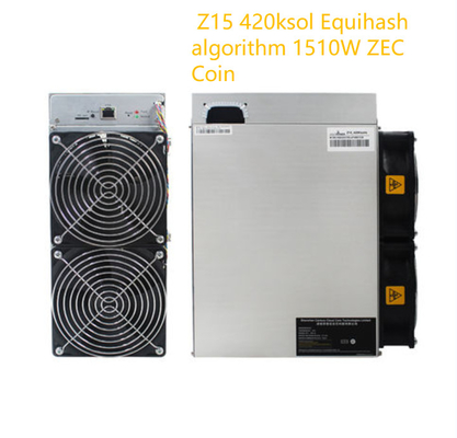 Rafadora de la moneda del algoritmo ZEC de Equihash Bitmain Antminer Z15 420ksol 1510W