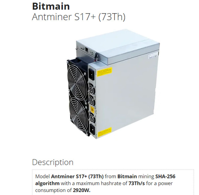 BTC acuña la fuente de alimentación de Bitmain Antminer S17+ 73T de la rafadora de Bitcoin atada