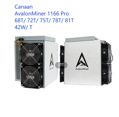 Minero Canaan Avalon de la mano de Bitcoin segundo 1166 favorables 68T 72T 75T 78T 81T 42W por T