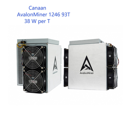 1246 algoritmo 38W de 93T Canaan Avalonminer SHA 256 por el minero A1246 93T de T BTC Asic