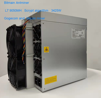 Minero 3425W del algoritmo de Antminer L7 9300mh Scrypt para LTC+ Dogecoin